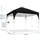 image 3 of Yaheetech 300 cm  × 300 cm Portable Instant Heavy-Duty Canopy Black