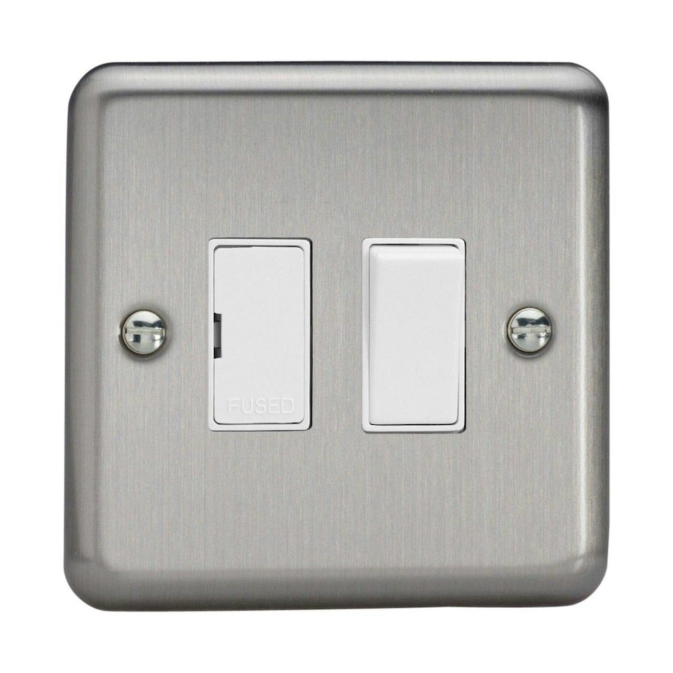 Varilight Classic Matt Chrome 13A Switched Fused Spur White 13A Switched Fused Spur N/A