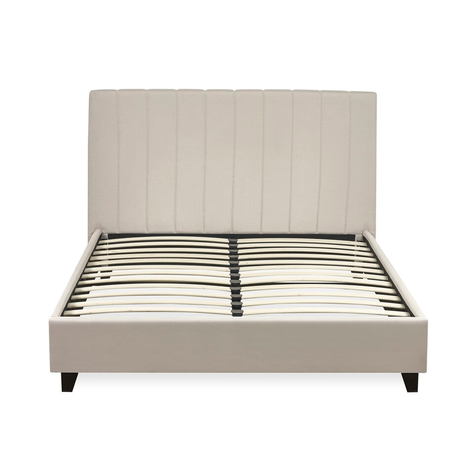 image 1 of Hazel Oatmeal Linen Upholstered Bed Frame - Small Double (120cm)