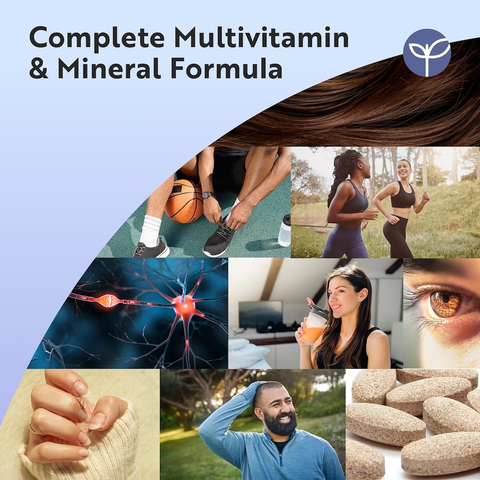 image 1 of Nutravita Multivitamin Tablets - 26 Essential Vitamins & Minerals, Vitamin C, D, Iron, Zinc - Immune System Support - Made in The UK - 90 Vegan Tabs