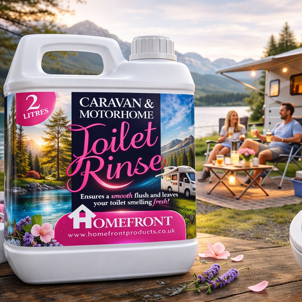 image 1 of Homefront Caravan and Motorhome Pink Toilet Rinse 8L