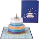 image 1 of Blue Beautiful Round Cake Design 3D Pop Up Birthday Card