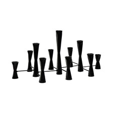 Parker 11 Piece Candle Centerpiece - Mild Steel - L27 x W51.5 x H42 cm - Black | Black | 1