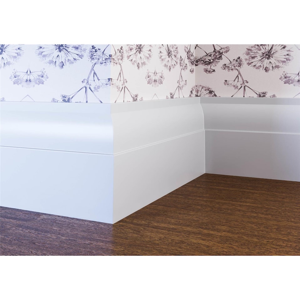 Pack of 15 (Total 15 Units) - Moisture Resistant MDF Primed Big Ovolo Skirting Board - 25mm (T) x 119mm (H) x 3050mm (L)