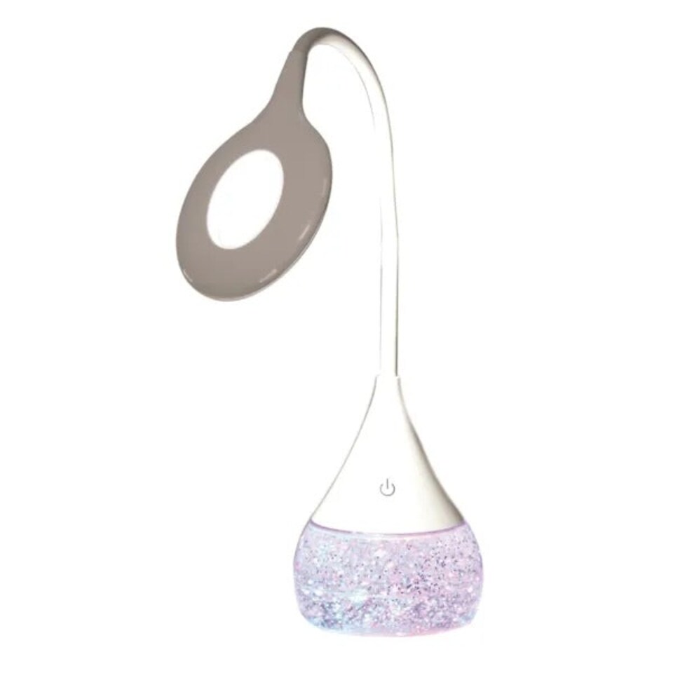 image 1 of Aromatize LED Colour Changing Flexible Neck Glitter Lamp Multi