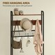 image 4 of HOMCOM Industrial Hall Tree Coat Rack Stand with Shoe Cabinet Brown | Black | 80W x 30D x 180H cm