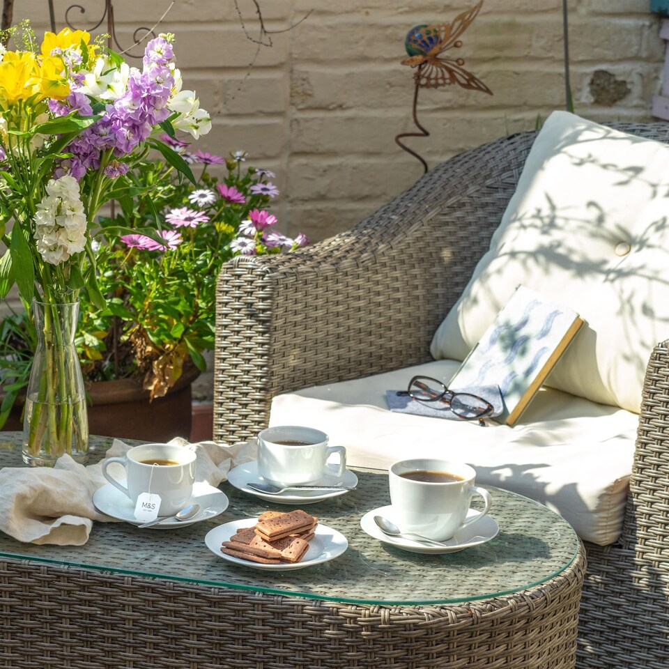 image 1 of Argon Tableware 24 Piece Classic White Teacup & Saucer Set - 200ml