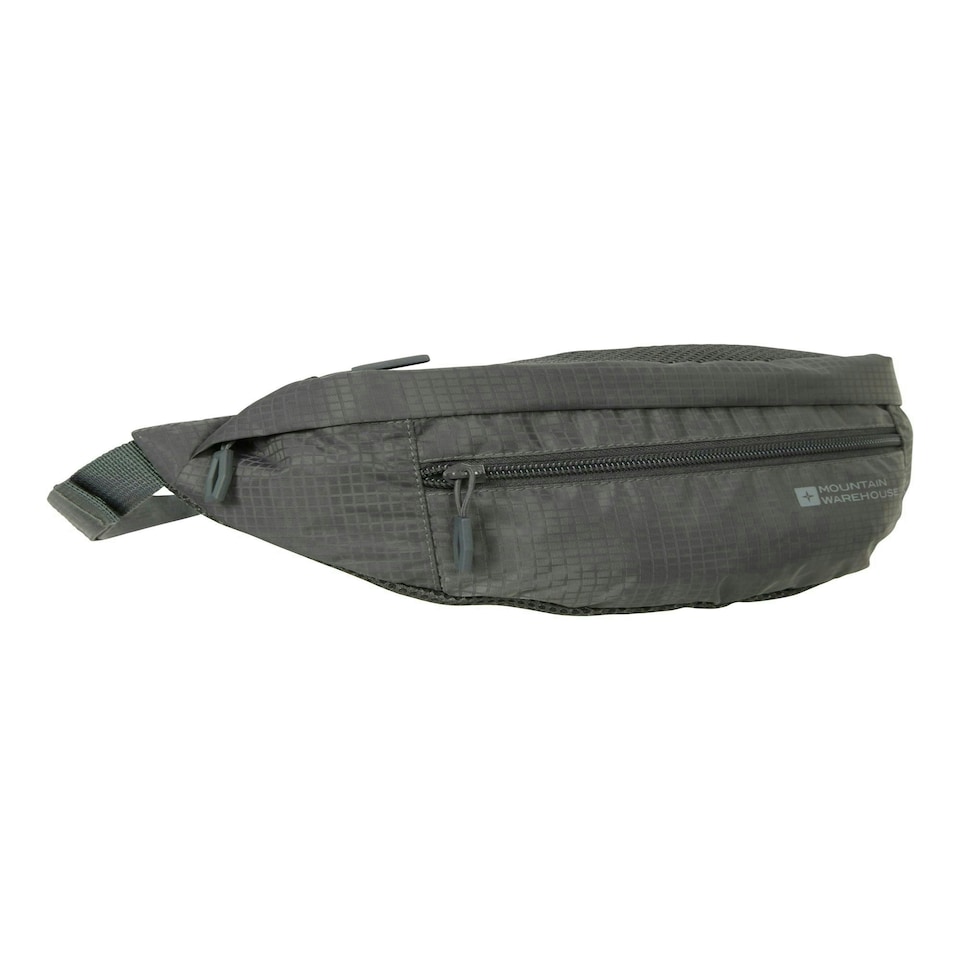image 1 of Mountain Warehouse Mission Bum Bag Lightweight Fanny Pack Two Compartments Hike Green | Khaki