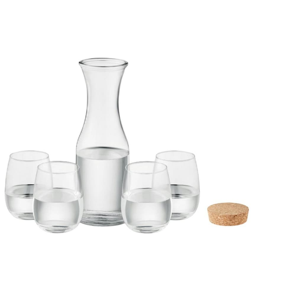 image 1 of MidOcean Piccadilly Recycled Glass Drinkware Set - Transparent - One Size Clear
