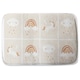 image 1 of Cute Hand Drawn Unicorn, Rainbow and Cloud Designer Bathmat | Multi