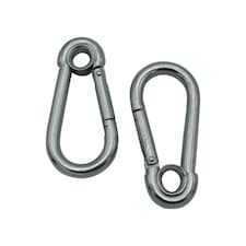 Zinc Plated Carbine Snap Hook with Eyelet 6MM X2 (Marine Gate Rope Karabina)