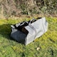image 7 of Canvas Log Carrier Firewood Bag Tote in French Grey