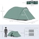 image 5 of Outsunny Compact Camping Tent with Vestibule & Mesh Vents for Hiking Green