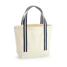 Westford Mill EarthAware Organic Shoulder Bag | Multi | Natural/French Navy | One Size | 1