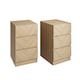 image 6 of GFW Catania Pair of 3 Drawer Bedside Tables - Euro Oak