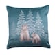 image 1 of D & D Bear Walks Filled Cushion Teal