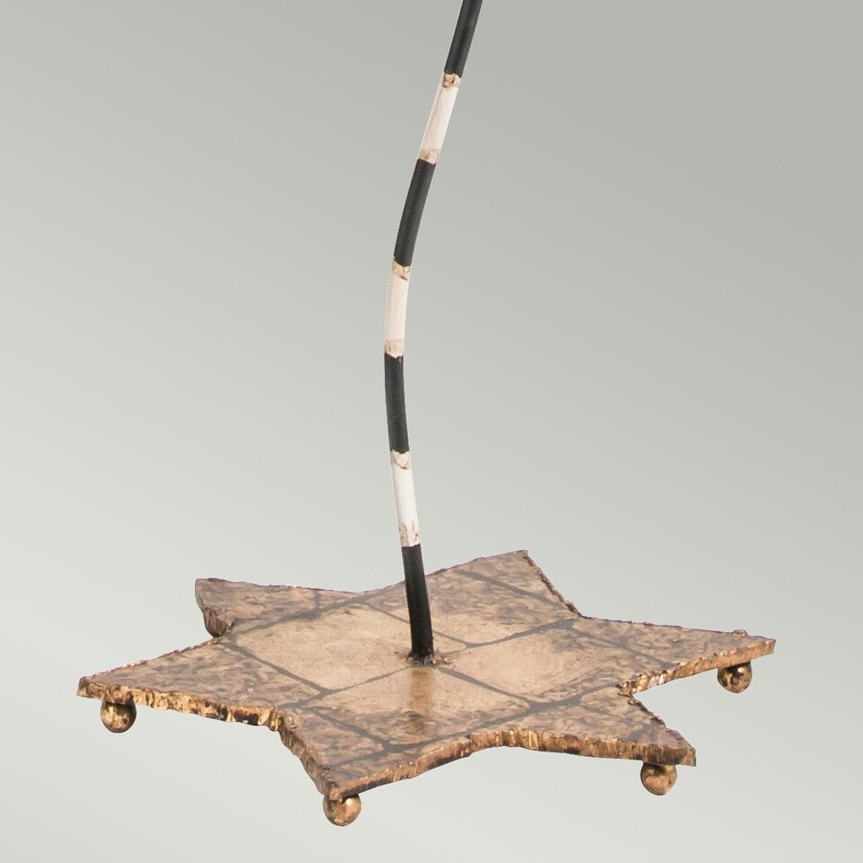image 1 of South Beach 1 Light Floor Lamp Black, Gold, E27