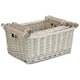 image 8 of Extra Large Grey Wash Wooden Handled Storage Basket | Grey | Grey