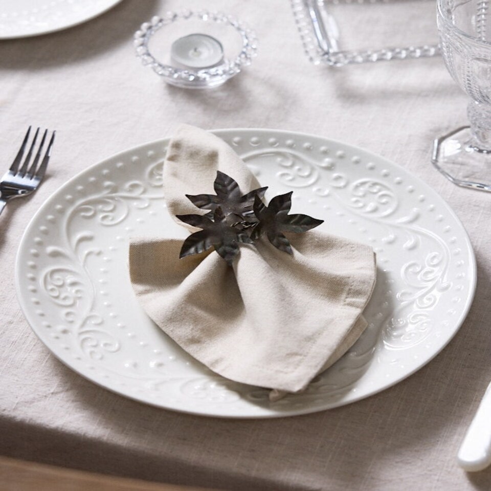 image 1 of Bronze Leaves Napkin Ring