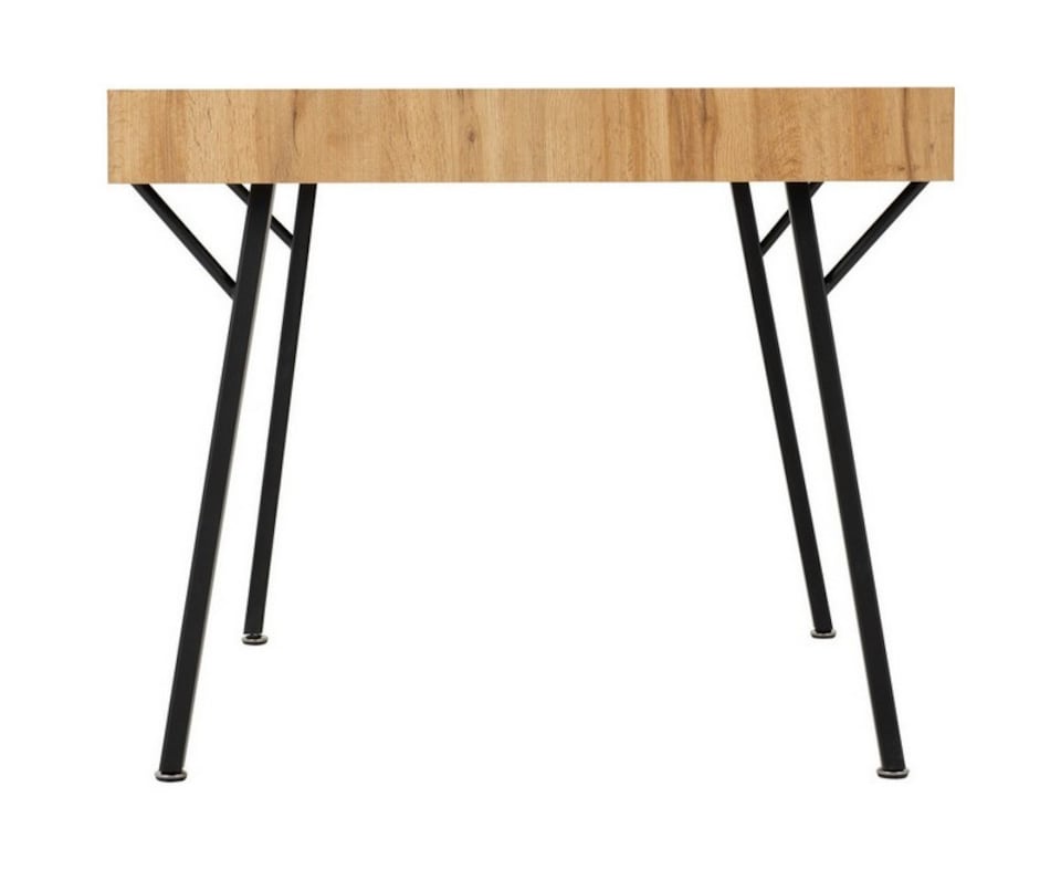 image 1 of Treviso Dining Set with Avery Chairs - Light Oak Effect - Black - Sapphire Blue Velvet | Blue | 5