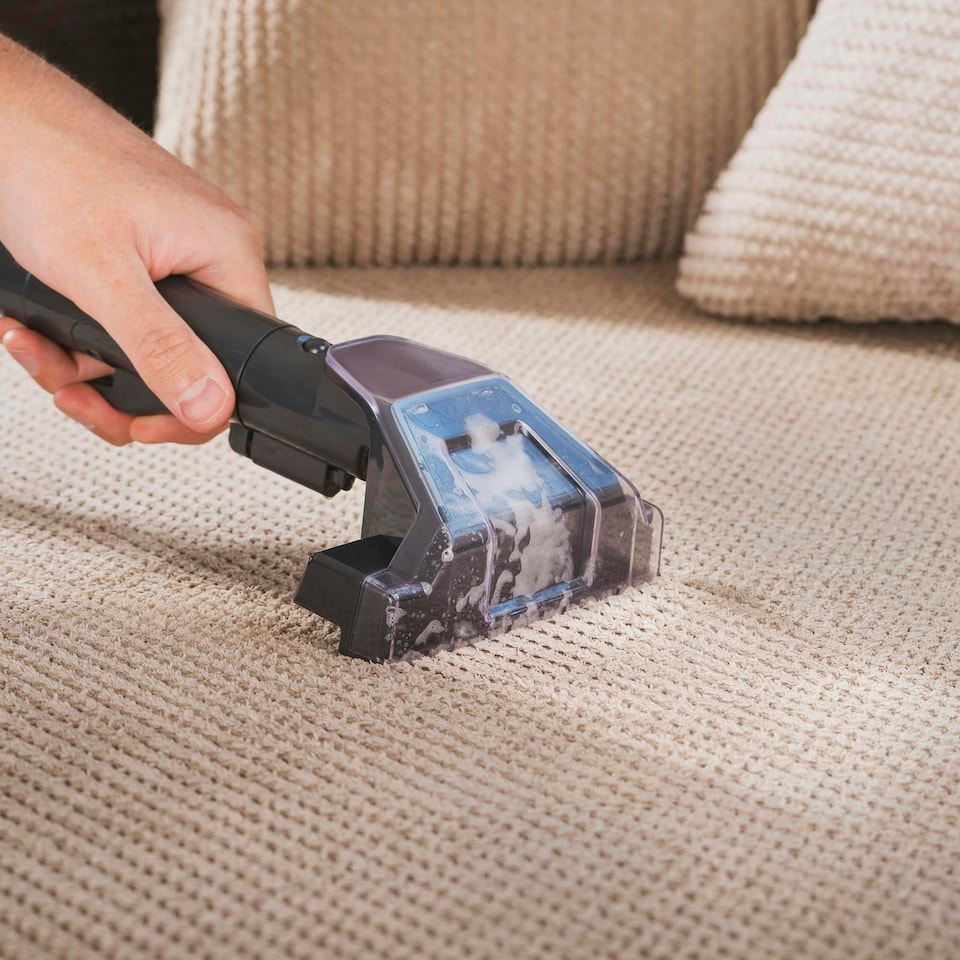 image 1 of Zennox SPOT BUSTER | 450W | Carpet Cleaner: Lifts Spills, Stains | Refreshes Upholstery | Grey/Turquoise
