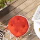 image 7 of Harbour Housewares Round Garden Chair Seat Cushion - Paprika | Red | Paprika