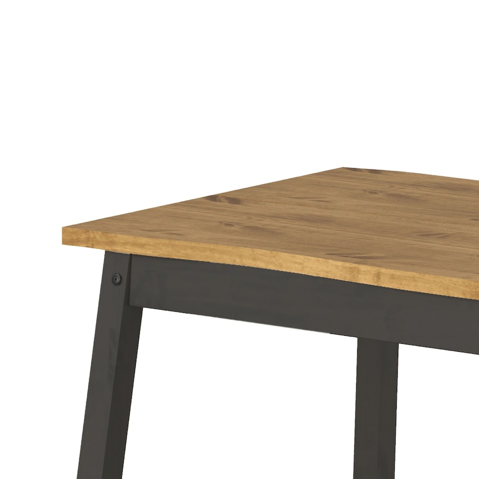 image 1 of Corona Live Edge Large Dining Table - Solid Wood with Rustic Natural Edge, Durable Wax Finish and Timeless Design | Black | Black | Large | 1