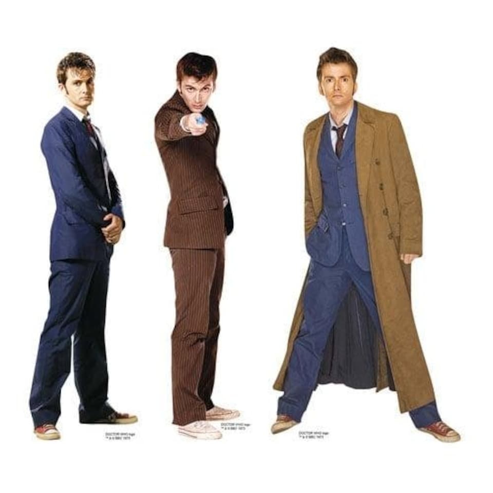 image 1 of Tenth Doctor Dr Who David Tennant Table Top Cardboard Cutouts - Pack of 3