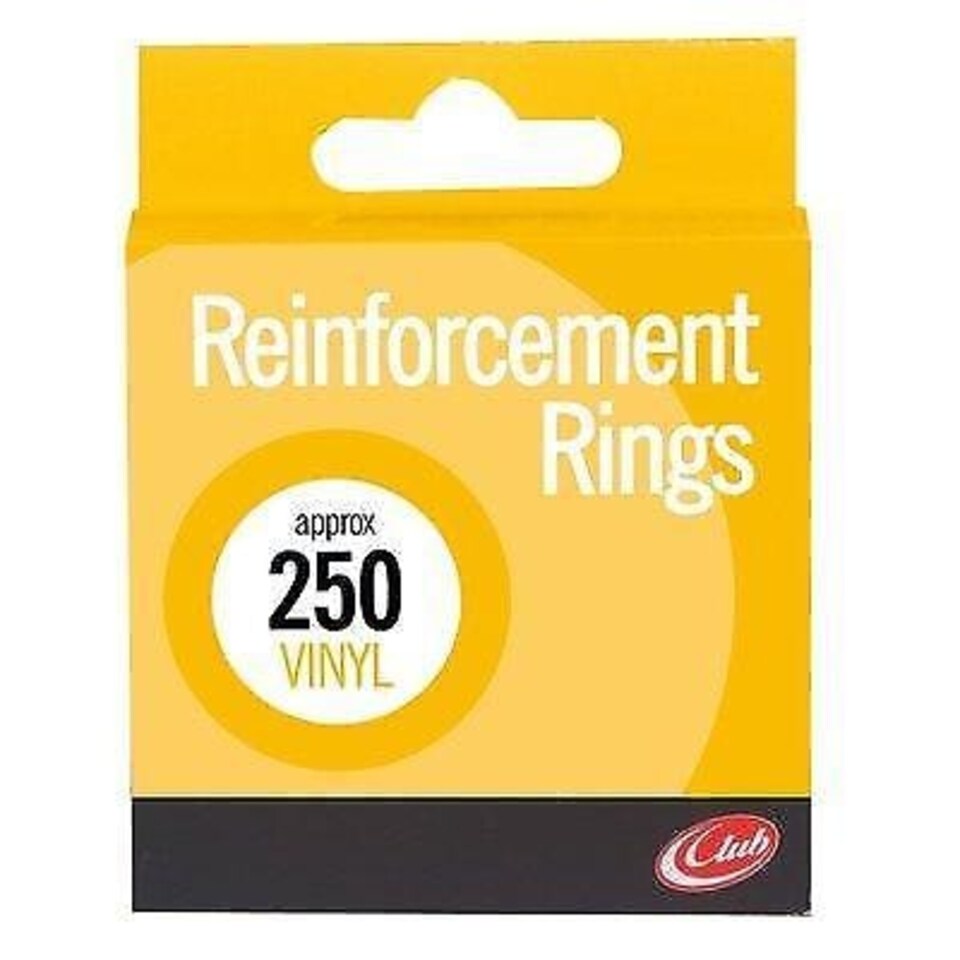 image 1 of Vinyl Reinforcement Rings Home Office School Paper Document Reinforce Holes