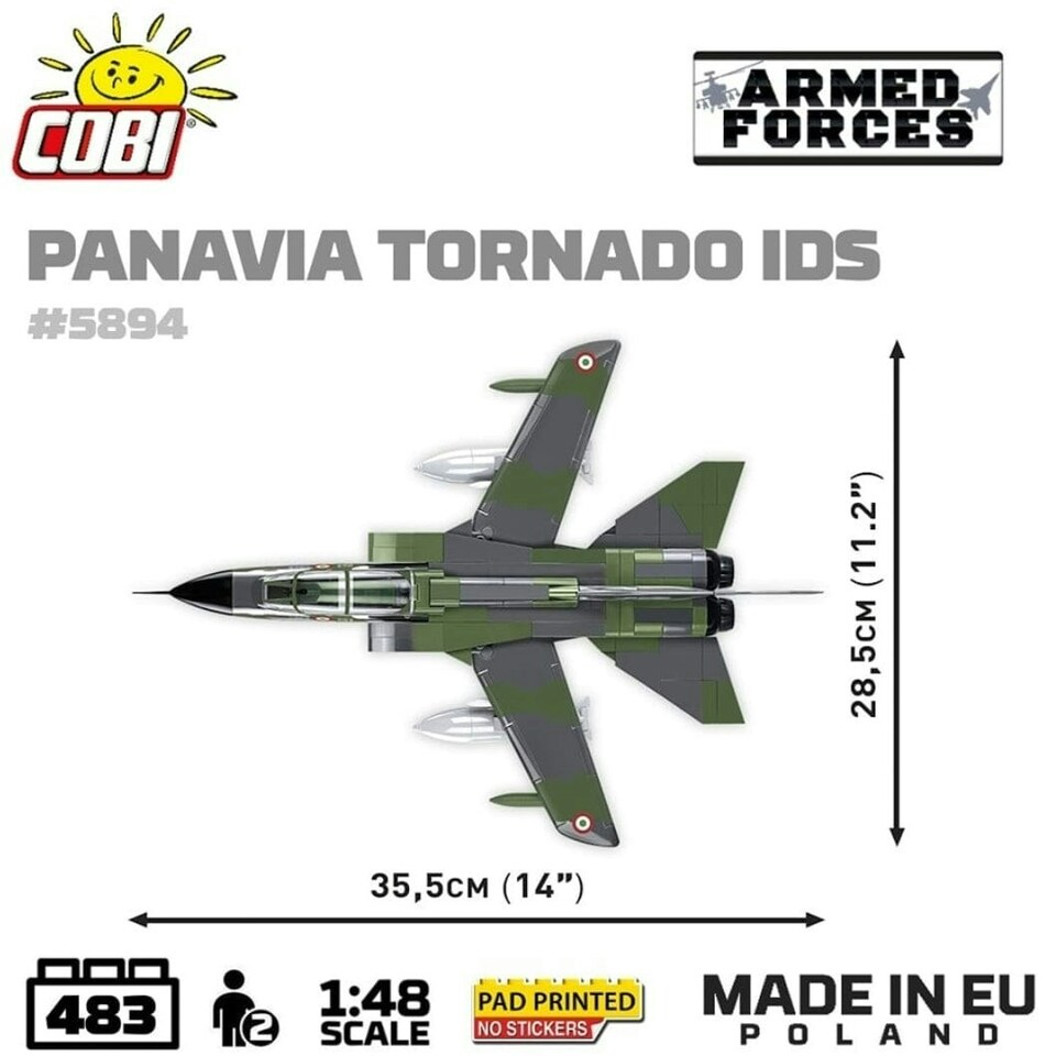 image 1 of Panavia Tornado IDS brick plane model - COBI 5894 - 493 bricks