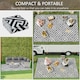 image 3 of Outsunny 182x274cm Reversible Outdoor Rug Portable Plastic Straw RV Camping Mat Black | Black