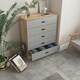 image 3 of Oak 5-Drawer Chest Cabinet | Brown | 1