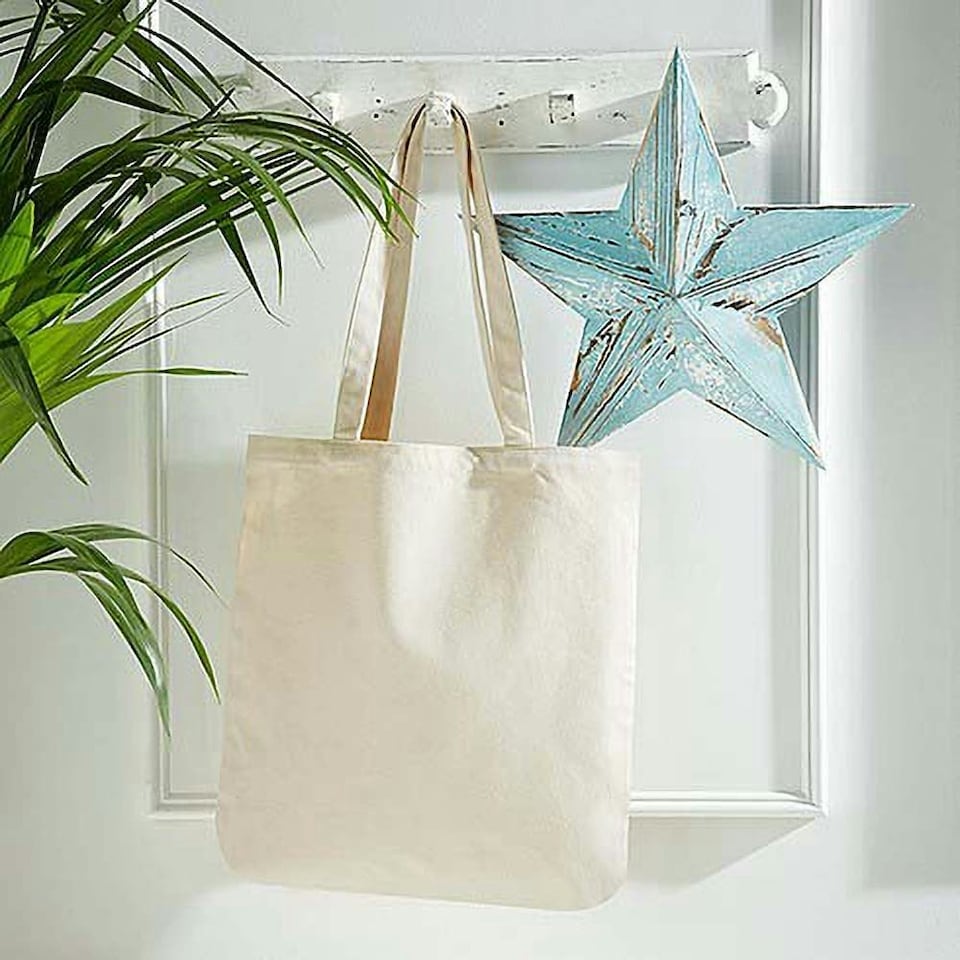 image 1 of Westford Mill EarthAware Organic Cotton Spring Tote Bag (Pack of 2) - Natural - One Size Cream