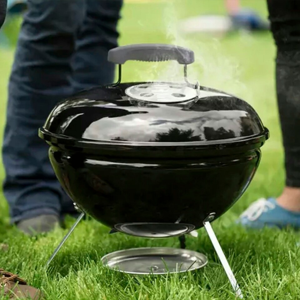 image 1 of Garden Vida Kansas Small Kettle Grill BBQ, Black