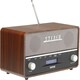 image 1 of Large Vintage Style DAB/DAB+ & FM Radio – Bluetooth – High Contrast Large Screen - AUX In – Clock & Dual Alarm – Real Wood Cabinet – 2x5W – Mains or Battery