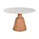 image 1 of Dining Table Home ESPRIT White Natural Marble Acacia 115 x 115 x 76 cm