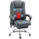image 6 of HOMCOM PU Leather Massage Office Chair, Reclining Desk Chair, Grey