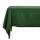 image 1 of Homescapes Plain Cotton Dark Green Tablecloth - 178 x 305 cm Green