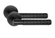 image 4 of Golden Grace 5 Set Knurled Diamond Cut T-Bar Door Handle Set Matt Black Finish with Ball Bearing Hinges and Latch