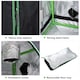 image 3 of Outsunny Mylar Hydroponic Grow Tent w/ Floor Tray for Indoor Plant 60x60x140cm