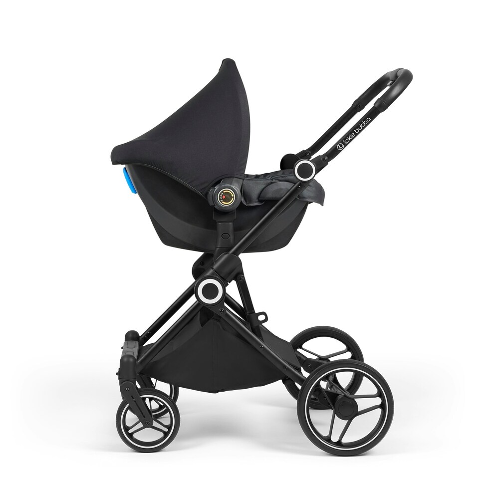 image 1 of Atom 3-in-1 Travel System & Astral Car Seat – Birth to 22kg, Compact, Lightweight and Convertible, Changing Bag, Rain Cover and Cup Holder (Stone)