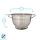 image 3 of Argon Tableware Stainless Steel Colander - 21.5cm