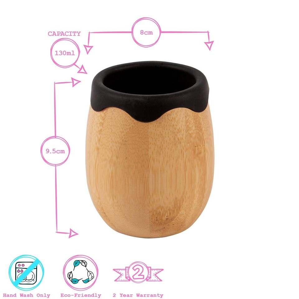 image 1 of Tiny Dining 4pc Llama Bamboo Suction Baby Feeding Set - Black