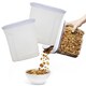 image 2 of 3 x 5L Dry Food Clear Plastic Airtight Cereal Container Perfect For Kitchen Cupboards Locks In Freshness Clear