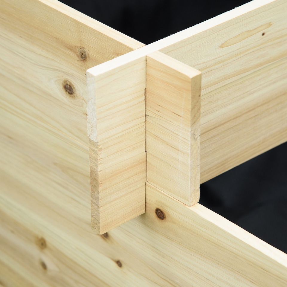 image 1 of Outsunny 3 Tier Raised Garden Bed Planter Box with 9 Grids & Non-woven