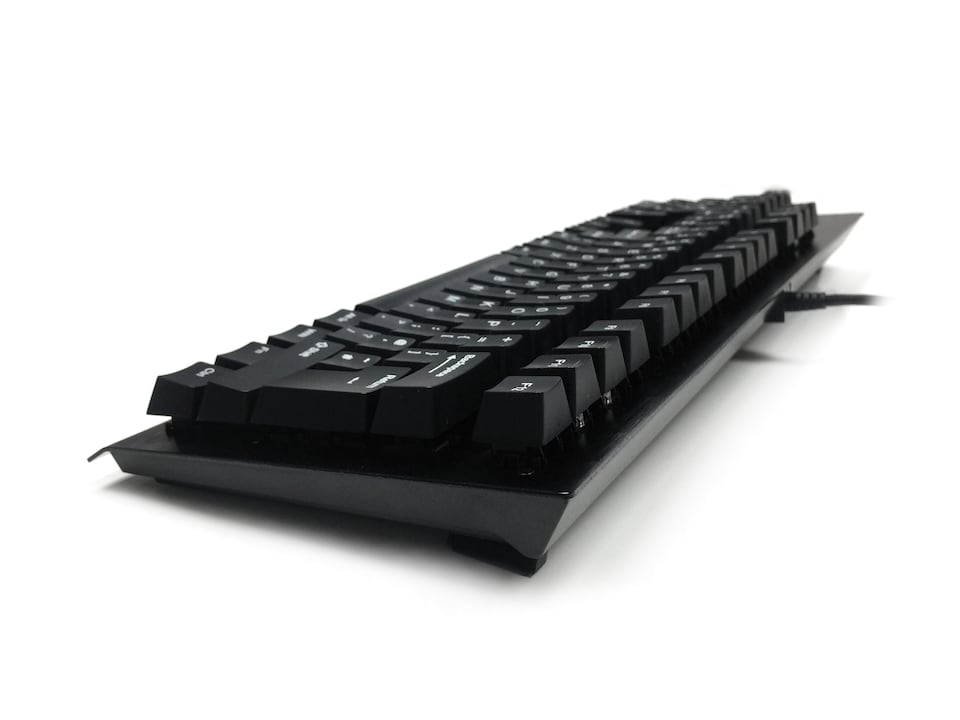 image 1 of Accuratus Left Hander Keyboard - USB Professional & Programmable Left Handed Full Size Keyboard with Mechanical Key Switches - Black