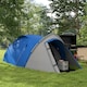 image 2 of Outsunny Compact Camping Tent w/ Vestibule & Mesh Vents for Hiking Green