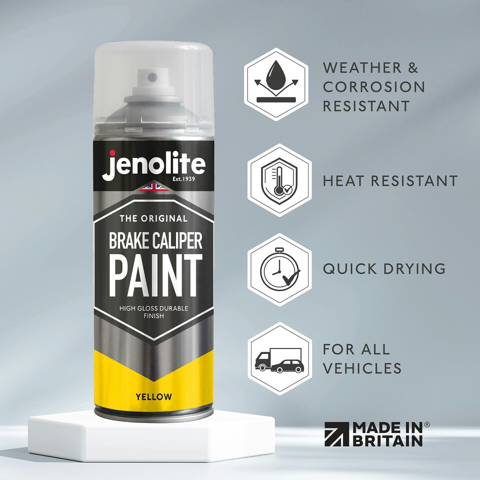 image 1 of Jenolite High Gloss Brake Caliper Paint - Yellow - 400ml