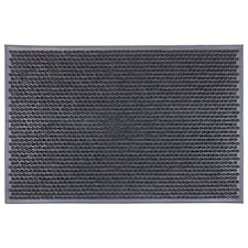 Nicola Spring Heavy Duty Rubber Door Mat - 60cm x 40cm - Black - Classic