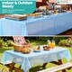 image 8 of Disposable Plastic Table Cover, Table Liner - 54" x 72"